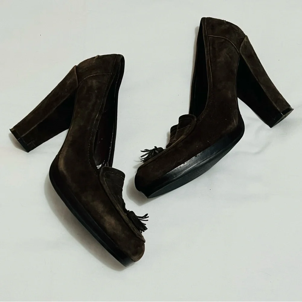 Sam Edelman Boutique Brown Suede Tassel Pumps